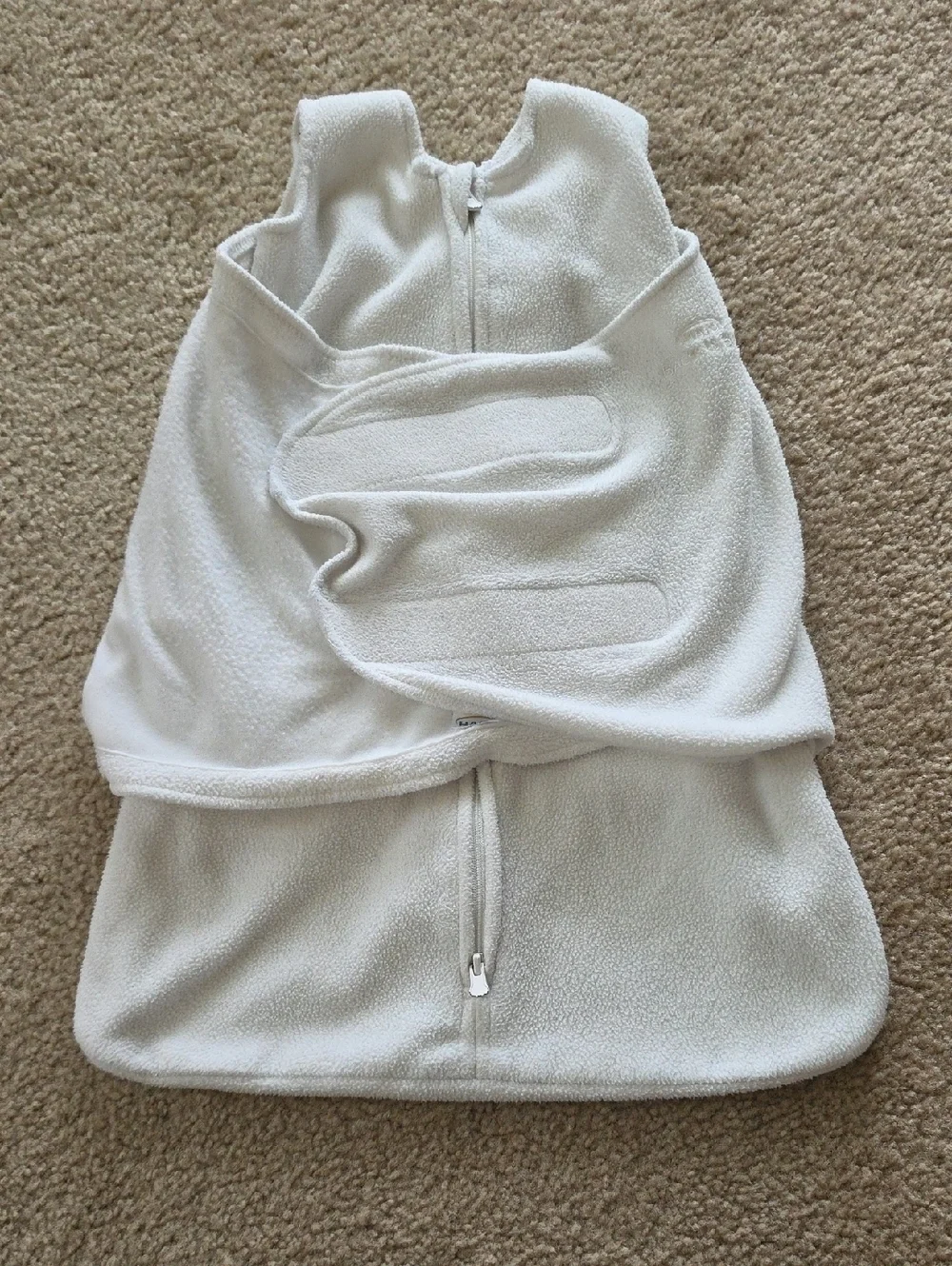 Halo Micro Fleece Swaddle Sleep Sack Newborn 0-3 Months Cream